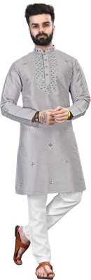 Fashionfricks Men Embroidered Straight Kurta(Multicolor)