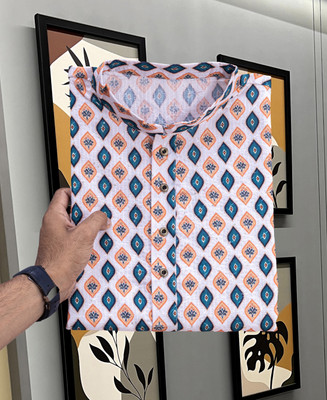 Lazzly Men Printed A-line Kurta(Multicolor)