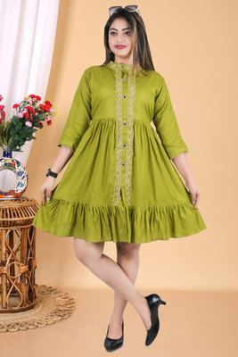 RSAFASHION Women Self Design A-line Kurta(Multicolor)