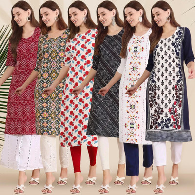 EthnicBasket Women Printed A-line Kurta(Multicolor)
