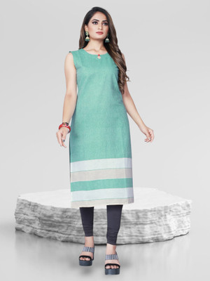 JIGNESH TEXTILES Women Self Design A-line Kurta(Light Green)