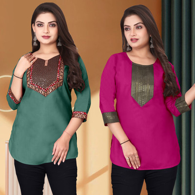 FSR Women Printed A-line Kurta(Multicolor)