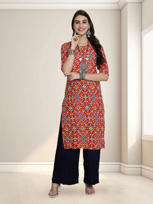 1 Stop Fashion Women Printed A-line Kurta(Multicolor)