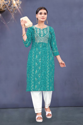 satrangi creation Women Kurti Pant Set