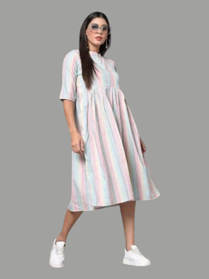 Kfashionbfc Women Maxi Multicolor Full Length Dress