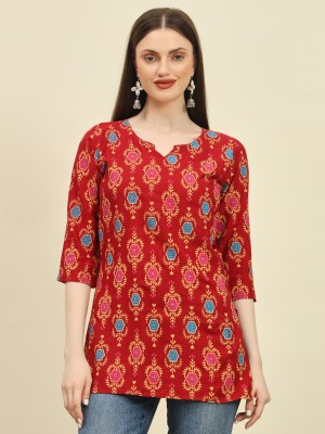 Mialo fashion Casual Printed Women Red Top