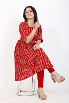 DUTT TEXTILE Women Solid A-line Kurta(Red)