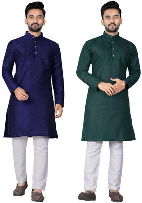 DHASU TRENDZ Men Solid Straight Kurta(Multicolor)