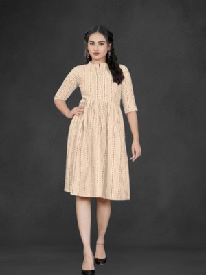 Db Fashion Tez Women Printed Anarkali Kurta(Yellow)