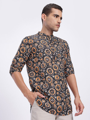 Anouk Rustic Men Printed Straight Kurta(Multicolor)