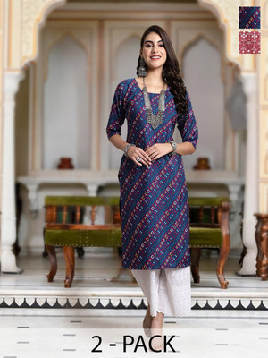 Moda Rapido Women Printed A-line Kurta(Multicolor)