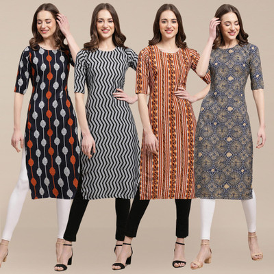 EthnicBasket Women Printed A-line Kurta(Multicolor)