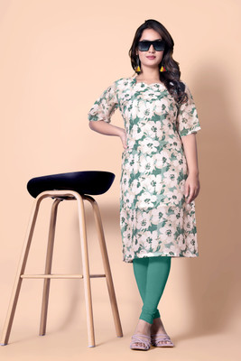 Glenza Trendz Women Printed Straight Kurta(Multicolor)