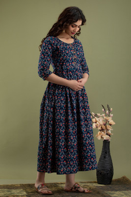 CHHOKRII Flared/A-line Gown(Dark Blue)