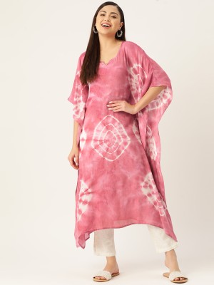 PinkTribe Printed Rayon Women Kaftan