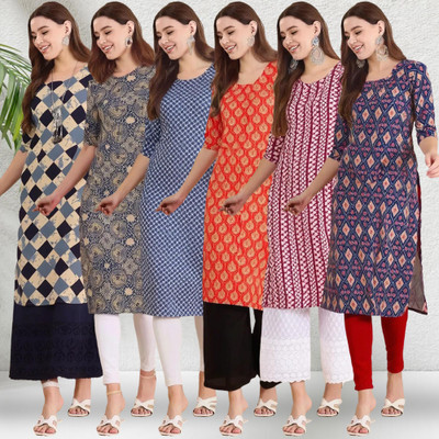 EthnicBasket Women Printed A-line Kurta(Multicolor)