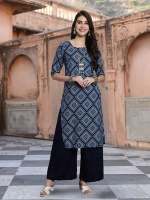 EthnicBasket Women Printed A-line Kurta(Multicolor)