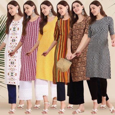 1 Stop Fashion Women Printed Ethnic Dress Kurta(Multicolor)