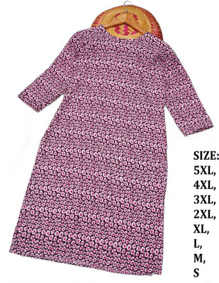 Jayshree Fab Women Printed Straight Kurta(Maroon, Pink, White)