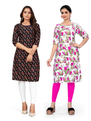 rajni rayon Women Printed A-line Kurta(Multicolor)