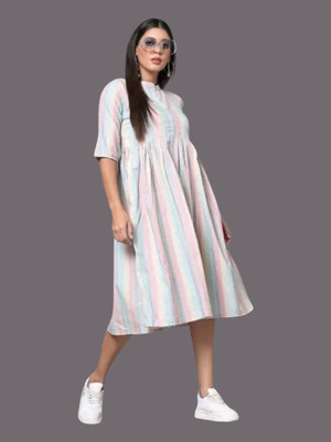 TheFashionIcon Women Solid A-line Kurta(Multicolor)