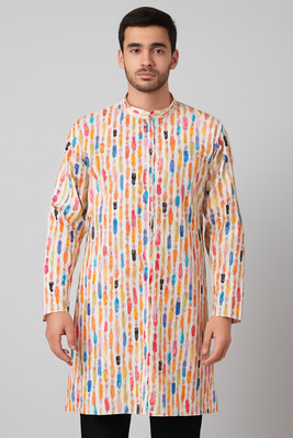 Alankrit Textiles Men Printed Straight Kurta(Multicolor)