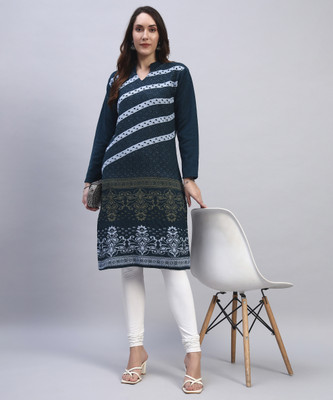MEAVYIL Women Self Design Straight Kurta(Multicolor)