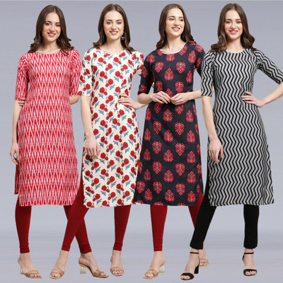 1 Stop Fashion Women Printed A-line Kurta(Multicolor)