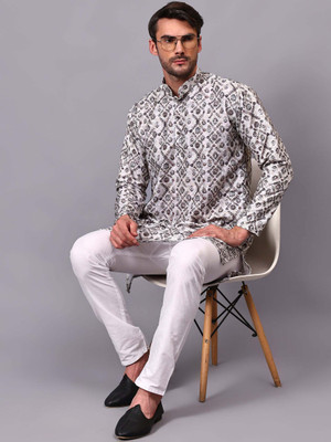Yugnik Men Printed A-line Kurta(Multicolor)
