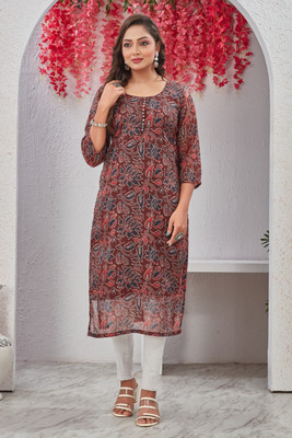 AADINATH TEX CREATIONS Women Printed A-line Kurta(Multicolor)