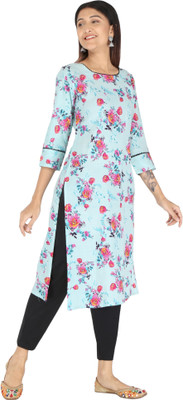 HouseOfCommon Women Printed Straight Kurta(Multicolor)