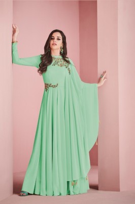 SKSALES Anarkali Gown(Light Green)