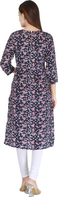 NeeloKurtis Women Floral Print Straight Kurta(Multicolor)