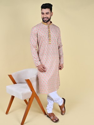 MANNYATA Men Embroidered A-line Kurta(Multicolor)