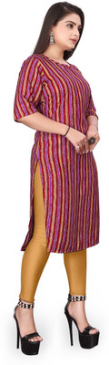 deshmi fashion Women Striped A-line Kurta(Multicolor)
