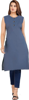 StylishKurta Women Embroidered Anarkali Kurta(Grey)