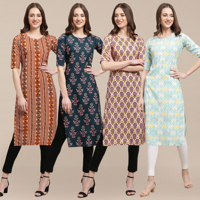 EthnicBasket Women Printed A-line Kurta(Multicolor)