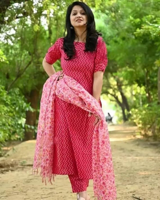 Gatrad Women Dyed/Ombre A-line Kurta(Pink)