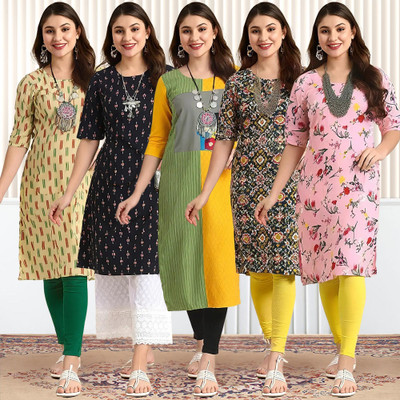 EthnicBasket Women Printed A-line Kurta(Multicolor)