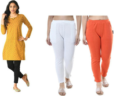 IndiWeaves Women Printed Straight Kurta(Yellow, Grey)