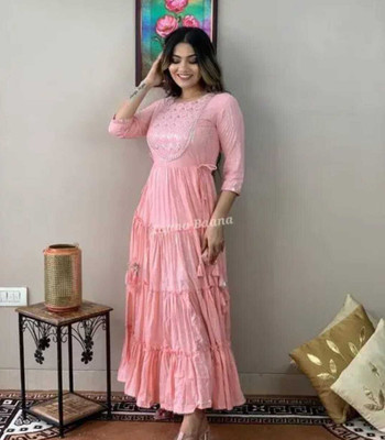 EXCLUSIVE CREATION Flared/A-line Gown(Pink)