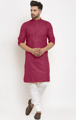 TIPTOP TRENDZ Men Solid Straight Kurta(Maroon)