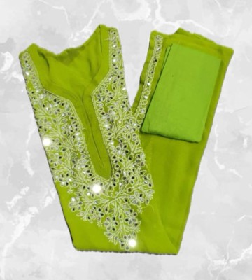 Beauty Chikan Emporium Women Embroidered A-line Kurta(Green)