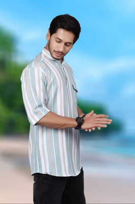 jamnaba Men Printed Pathani Kurta(Multicolor)