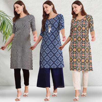 1 Stop Fashion Women Printed A-line Kurta(Multicolor)