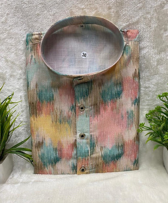 FOXDX Men Printed A-line Kurta(Multicolor)