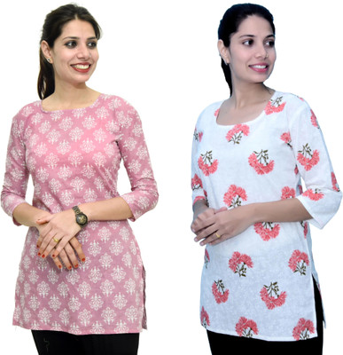 MUNDOTIYA MANUFACTURERS Women Printed Straight Kurta(Multicolor)