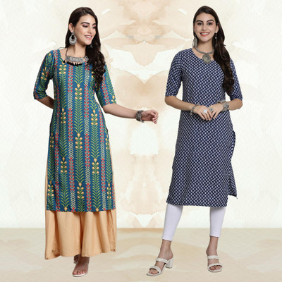 Moda Rapido Women Printed A-line Kurta(Multicolor)
