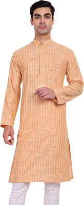 Tesmare Men Striped Straight Kurta(Blue)