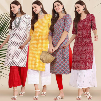 EthnicBasket Women Printed A-line Kurta(Multicolor)